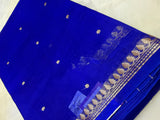 Pure Organza silk saree- Silk mark certified- 902351 Royal blue