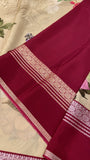 Pure Mix Printed Mysore Crepe Silk Saree