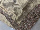 Pure handwork tissue kanjeevaram saree with dupatta