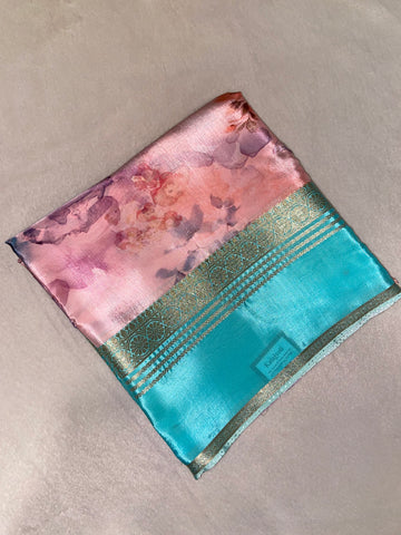 Pure Mix Crepe Mysore Silke Saree