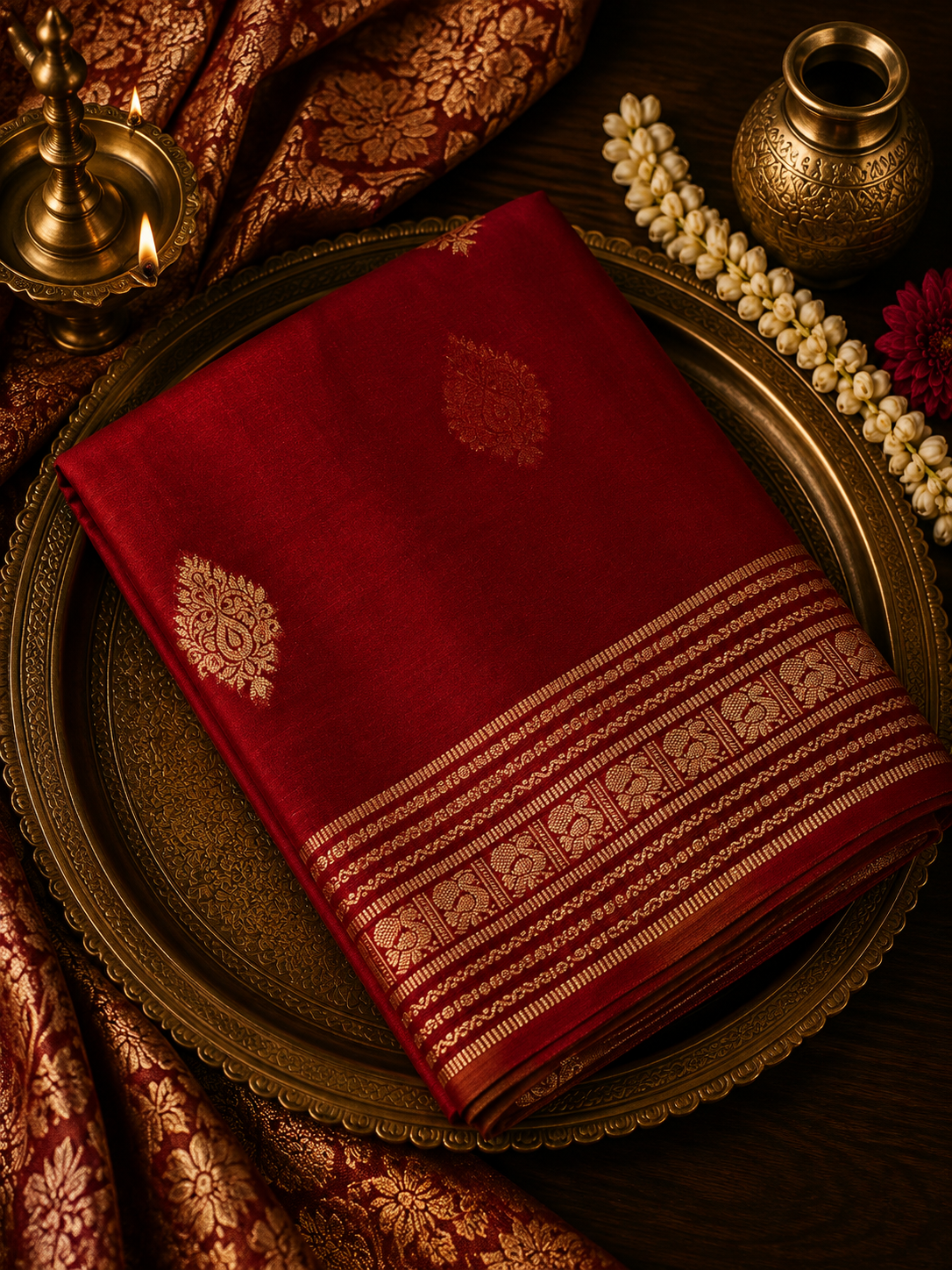 Premium Crepe Satin Silk Saree