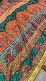 Banarasi Kalamkari Saree With Mirror Work