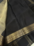 Pure Mix Mysore Crepe Silk Saree- Black