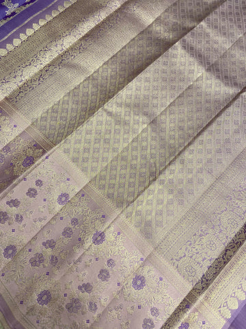 Pure Zari Handloom Kanjeevaram Silk Mark Certified Saree