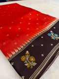 Premium Quality Tussar Saree in Paithani Weaves With Satin Border