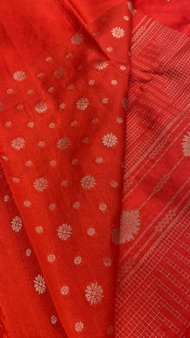 Premium crepe satin silk saree (red)