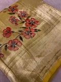 Tissue Bridal Semi Silk  Saree With Work - 902493