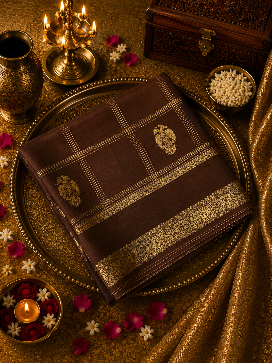 Pure Mix Crepe Mysore Silk Saree