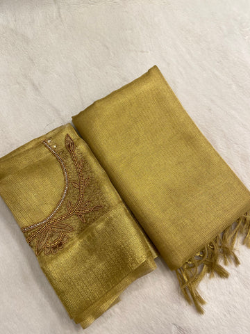 Tissue organza saree