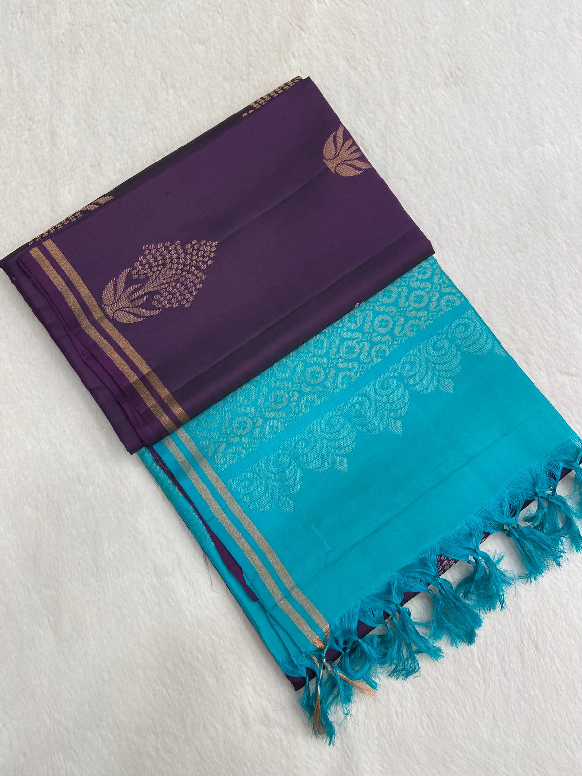 Half Mix Kanjeevaram Soft Silk Saree