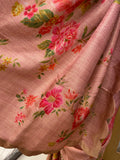 Premium Russian Silk Saree with Scalloped border