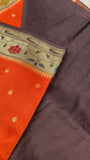 Premium Russian Silk Saree With Paithani Border