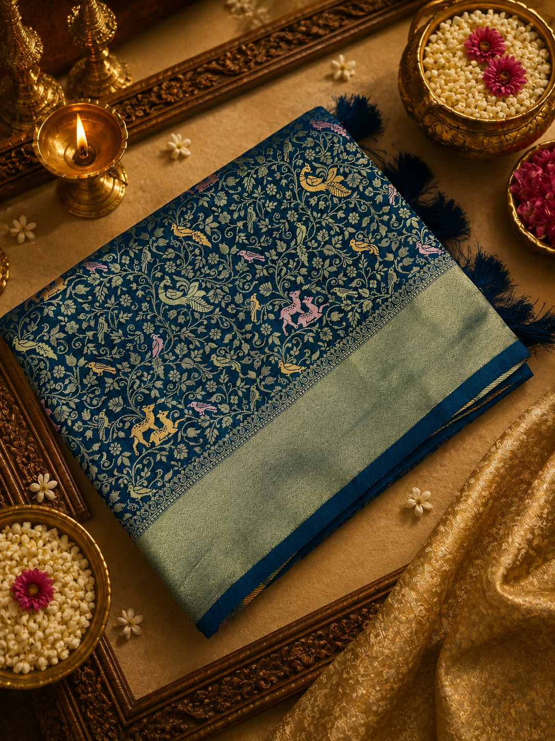 Premium Banarasi Crepe Satin Silk Saree
