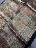 Premium Banarasi Crepe Kalamkari Saree