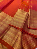 Pure Kanjeevaram Silk Saree- Peach
