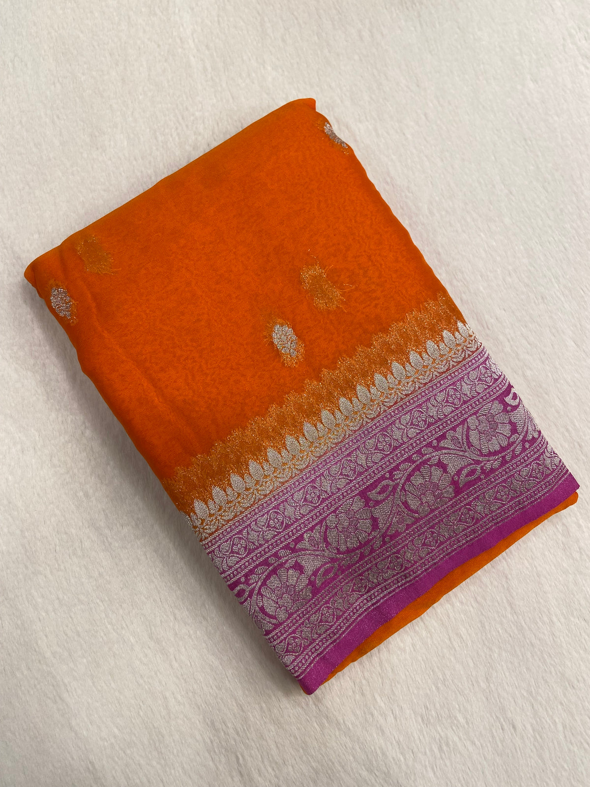 Premium quality chiffon by crepe saree just like pure