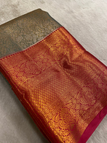 Half Mix Kanjeevaram Silk Saree