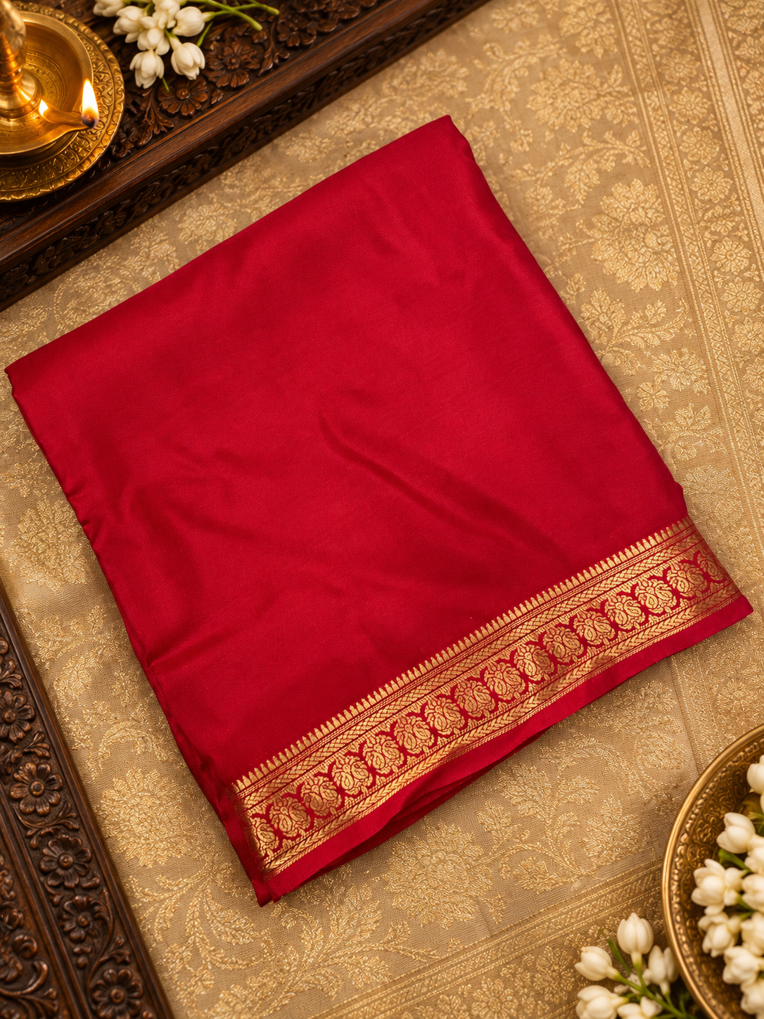 Premium Semi Mysore Crepe Silk Saree 💗-902975
