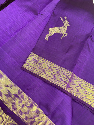 Pure 1G zari handloom Kanjeevaram silk mark certified saree