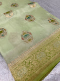 Premium Crepe Satin Silk Saree