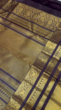 Pure 2G zari handloom Kanjeevaram Silk Saree- Silk mark certified- PS2347 Chocolate brown