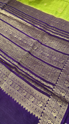 Premium Viscose Crepe Saree💚✨