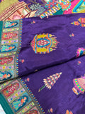 Premium Banarasi Crepe Kalamkari Saree