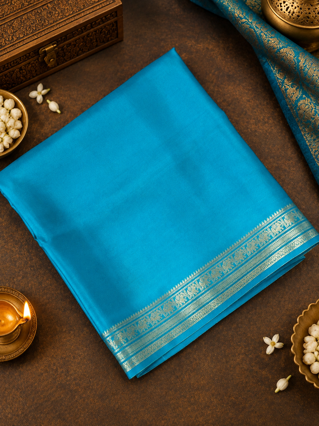 Premium Semi Mysore Crepe Silk Saree -902269