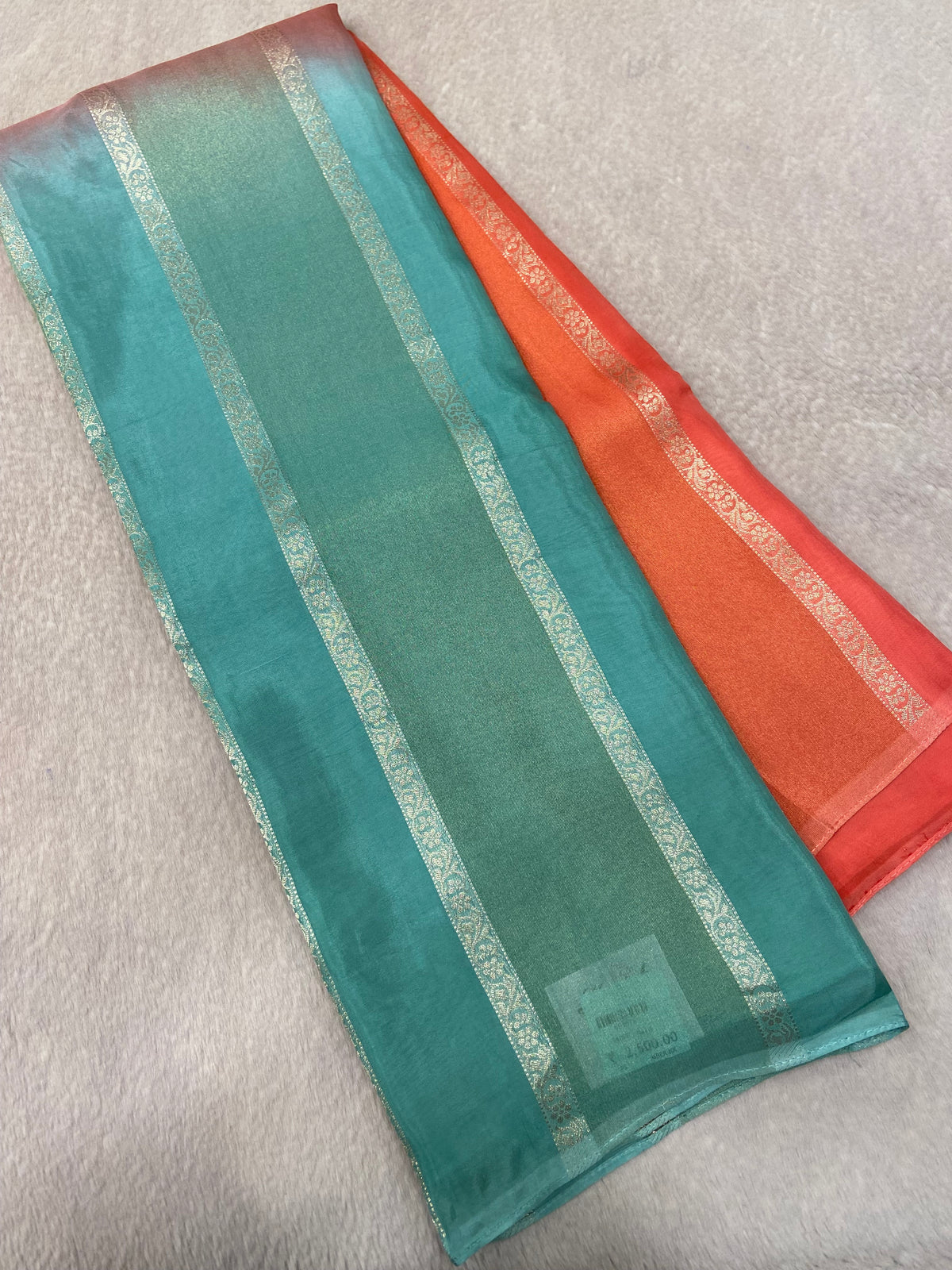 Pure Chinnon Dual Tone Saree
