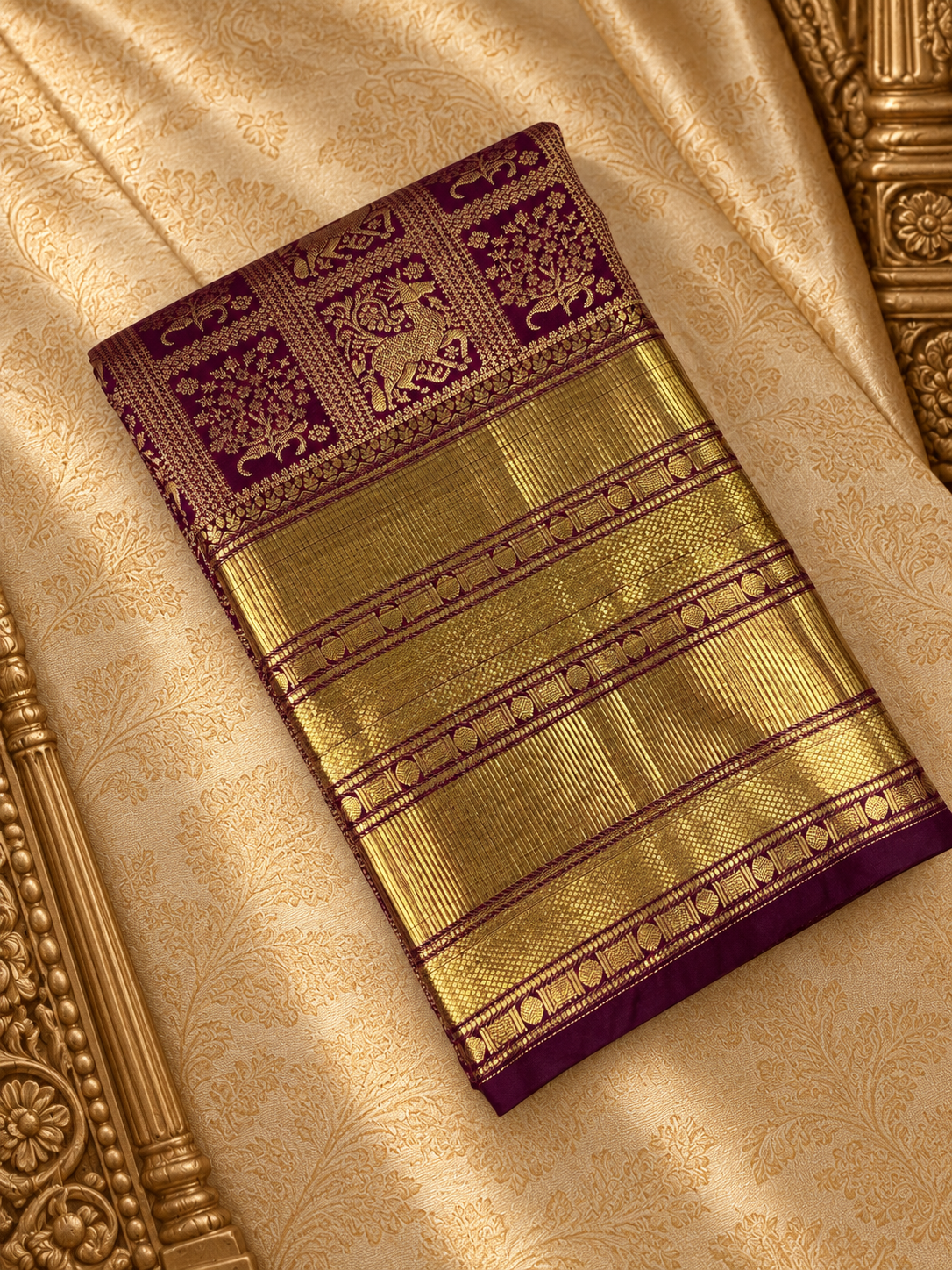 Premium Bridal Semi Kanchipuram Silk Saree - 902785