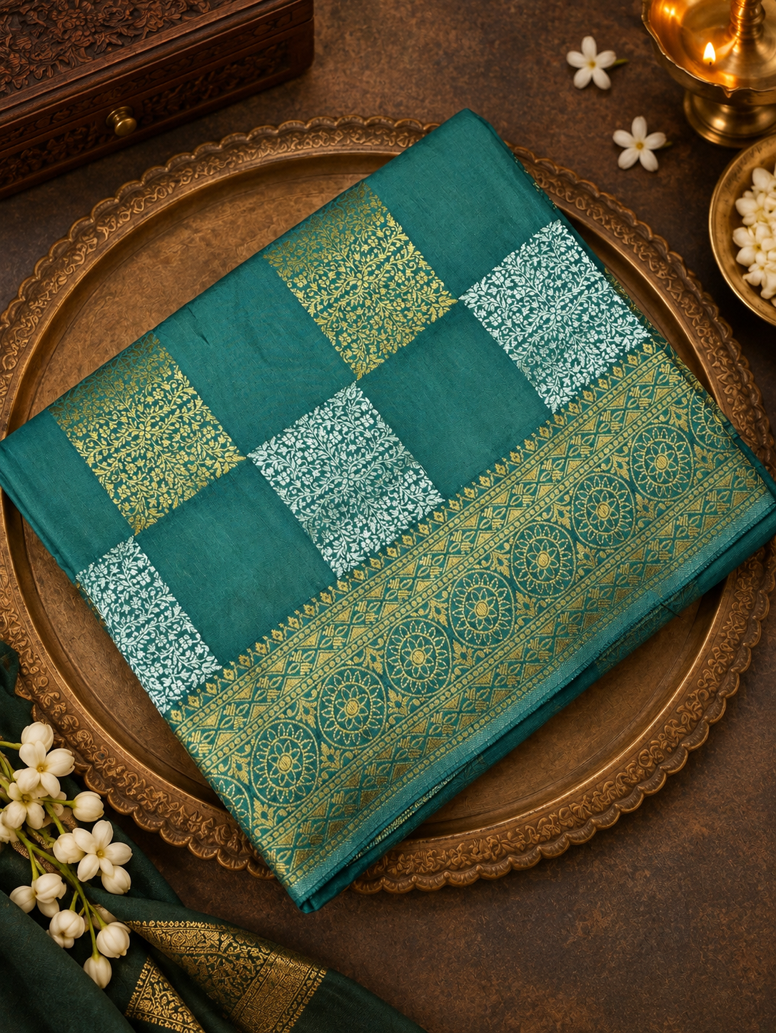 Premium Designer Chinnon Silk Saree -902375