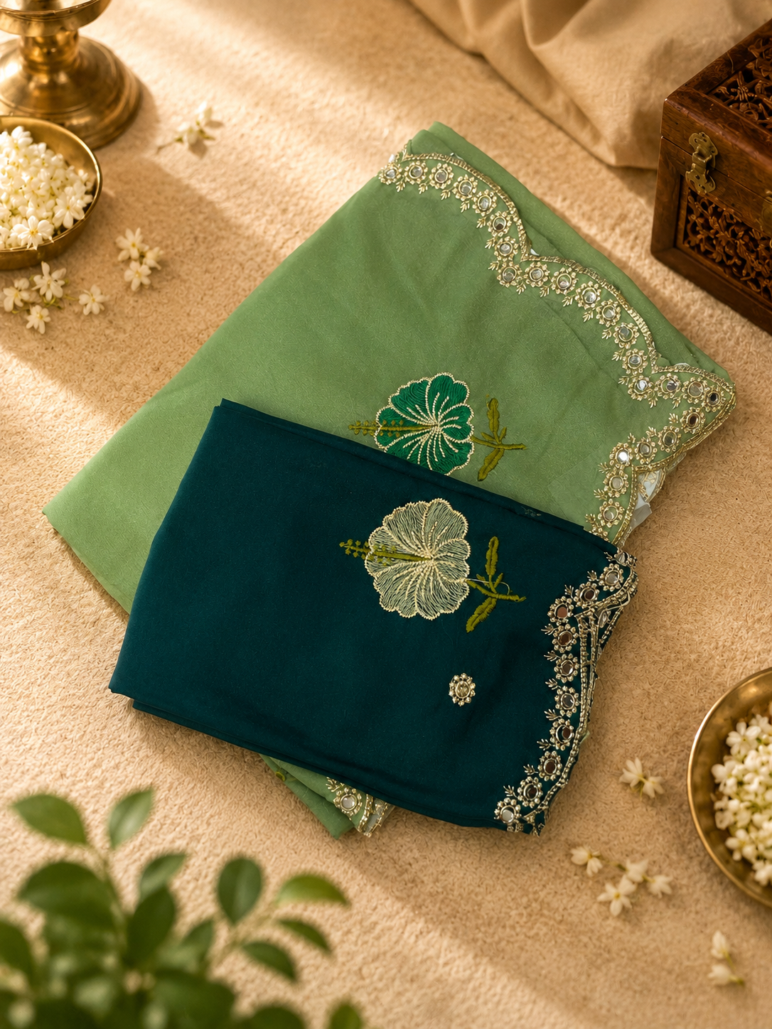 Premium Organza With Mirror Work saree