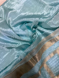 Plain body design modal silk saree with bandhini design pallu- 902263 Aqua blue