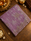 Premium Organza Saree (Lavender)