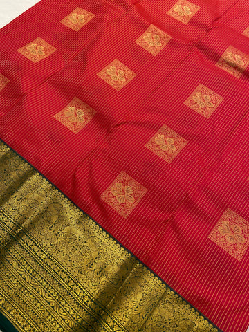 Pure Kanjeevaram silk mark certified saree