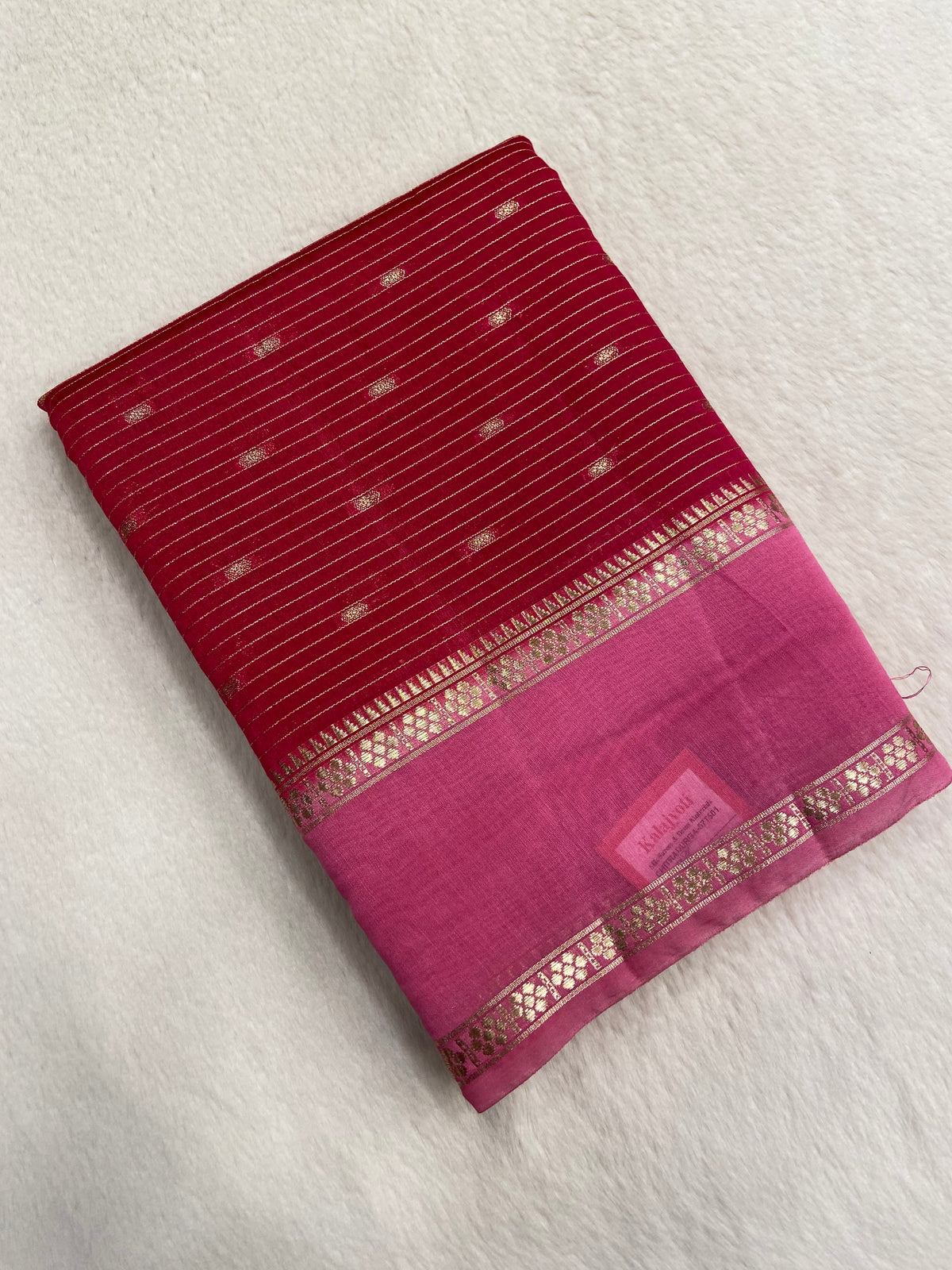 Premium Assam Silk Saree (Pink)