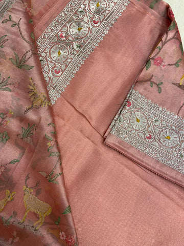 Pure tissue organza saree
