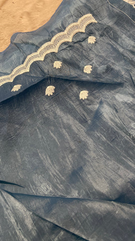 Premium Crush Organza Saree💙