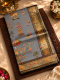 Premium Banarasi Crepe Kalamkari Saree