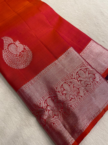 Pure 1G zari handloom Kanjeevaram silk mark certified saree
