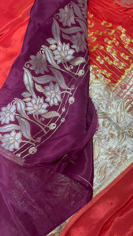 Pure Chinnon Saree🔥