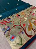 Pure Tissue Organza With Paithani Border -901992