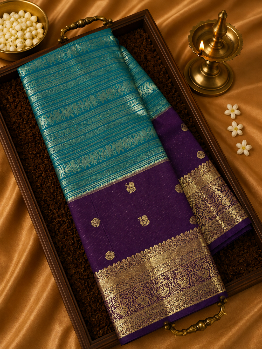 Premium Bridal Semi Kanchipuram Silk Saree