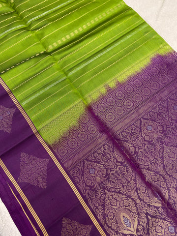Pure Handloom Kanjeevaram Soft Silk Mark Certified Saree