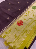Premium Russian Silk Saree With Paithani Border