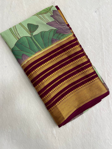 Premium Printed Semi Crepe Mysore Silk Saree