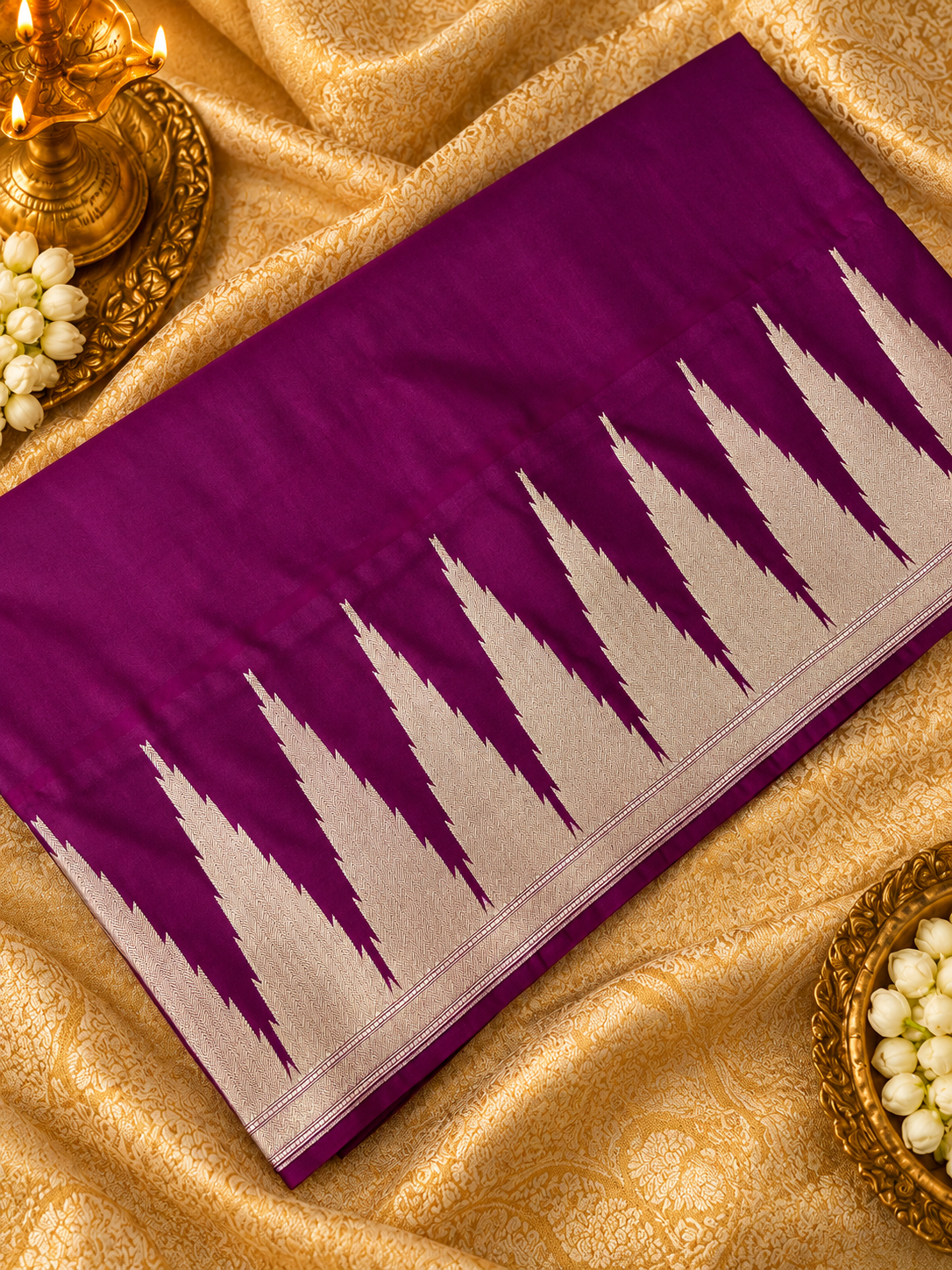 Premium Banarasi Crepe Satin Silk Saree -902860