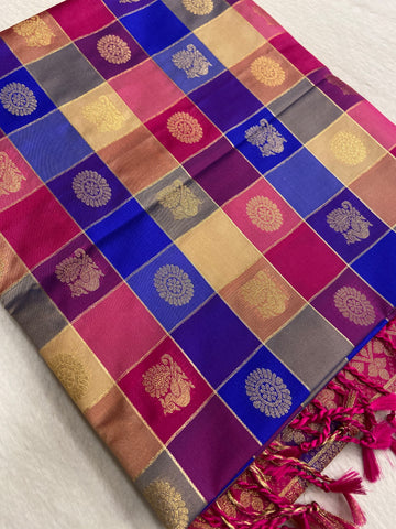 Premium Mini Kanchi Silk Saree🩷