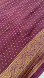 Premium Georgette Saree with Coco Zari Work (wine)