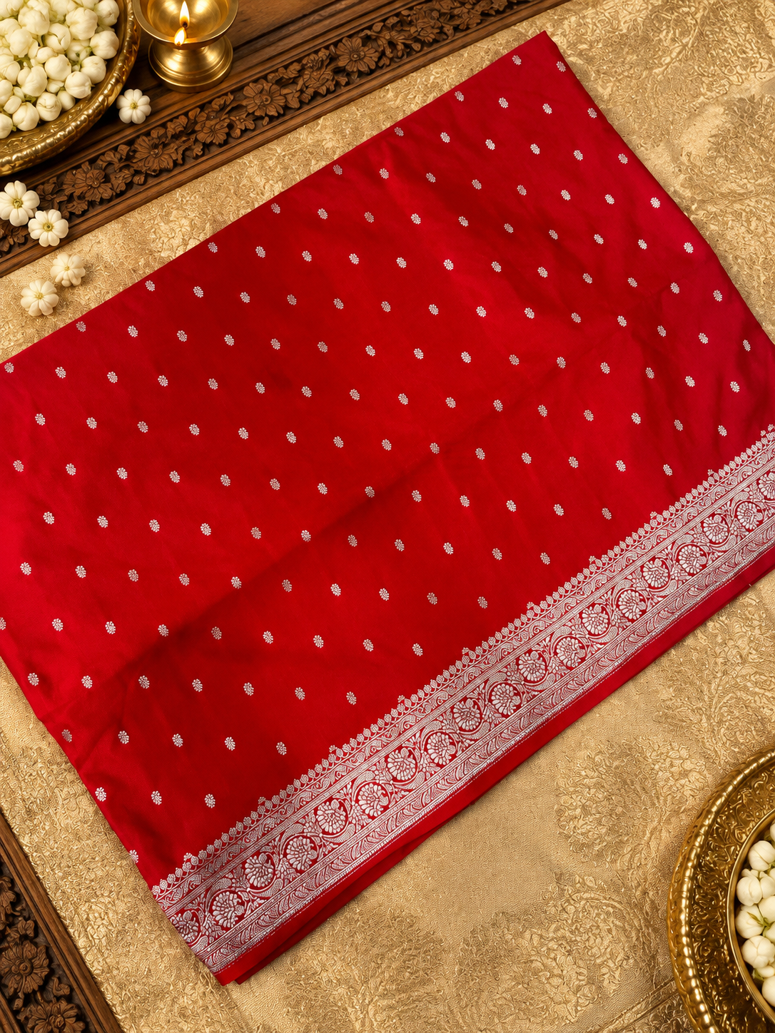 Premium Banarasi Crepe Satin Silk Saree -902860